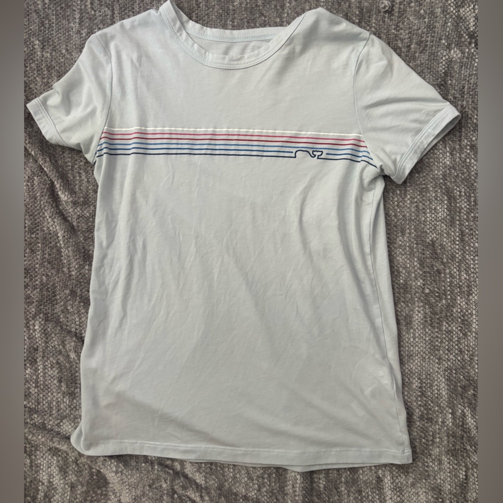 Vineyard Vines Striped Light Blue T-Shirt